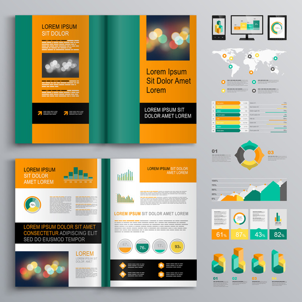 Brochure Template Design - Vector, Image