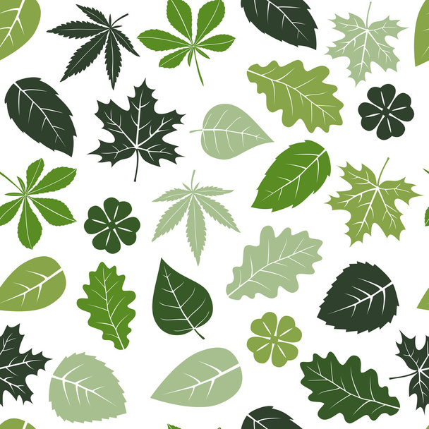 Patrón de hojas sin costura
 - Vector, Imagen