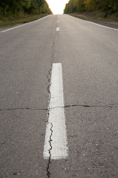 Λευκός δρόμος σήματα - Φωτογραφία, εικόνα