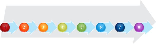 Eight Blank process business diagram illustration - Photo, Image