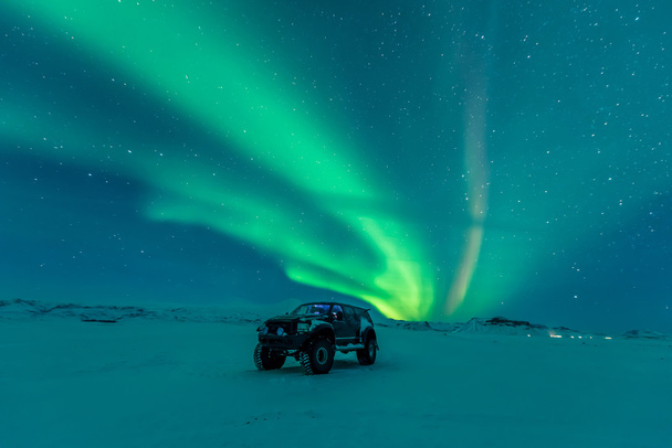 luces del norte en iceland - Foto, Imagen