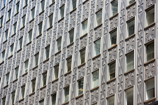 マンハッタンの鉄とガラスの高層ビル詳細  - 写真・画像