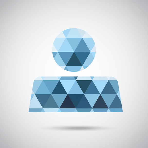   man icon design with geometric shapes vector - Vector, Image