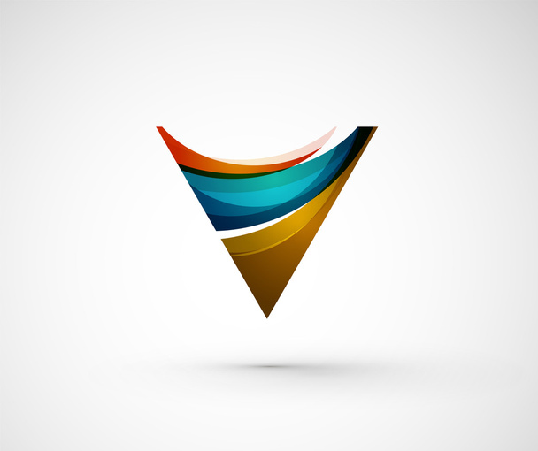 Abstract geometric company logo triangle, - Vector, Image