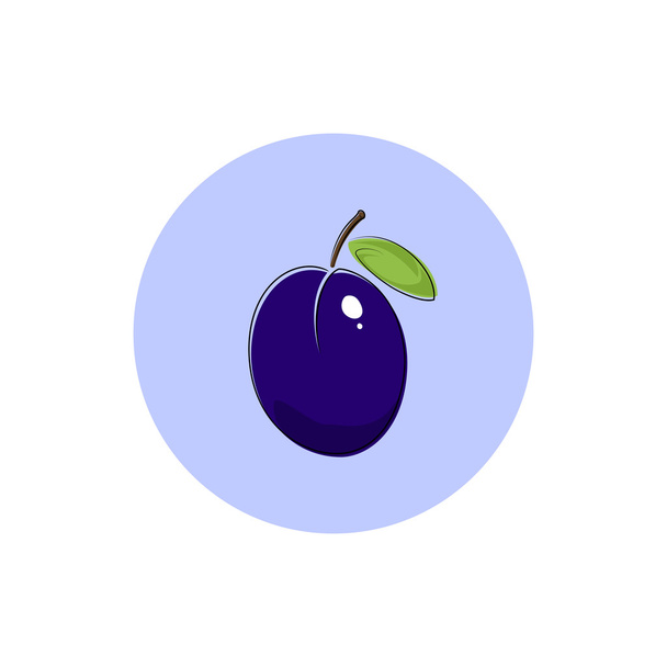 Icon Colorful Plum - Vector, Image