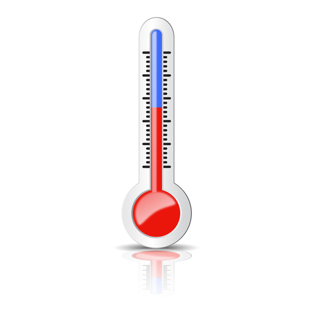 Thermometer on a white background. - ベクター画像