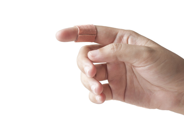 Bandage on woman finger - Zdjęcie, obraz