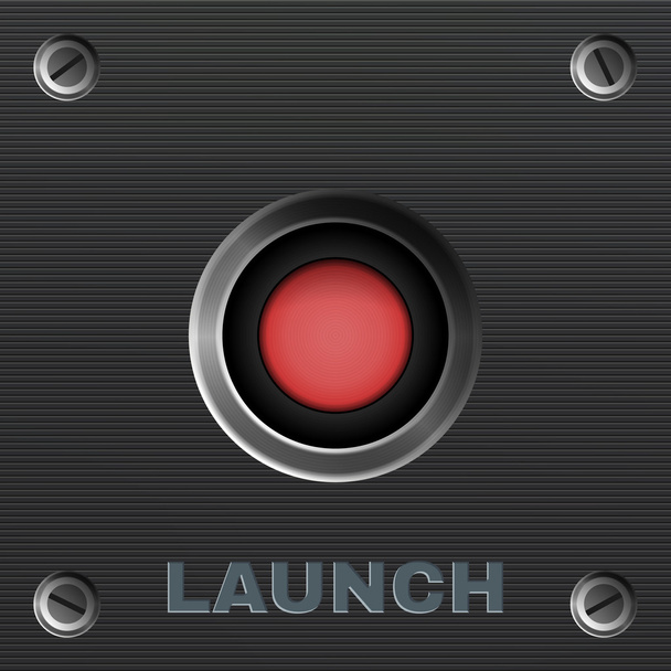 Red Button. Launch. Vector - Vettoriali, immagini
