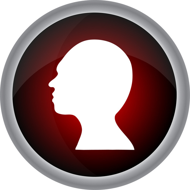 avatar głowa ikona - Wektor, obraz