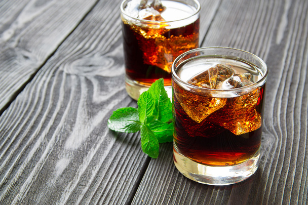 cocktail with cola and mint - Photo, Image