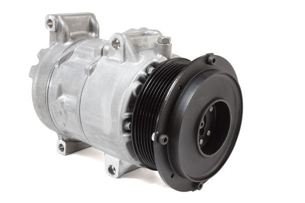 automotive air conditioning compressor on a white. car parts - Photo, Image