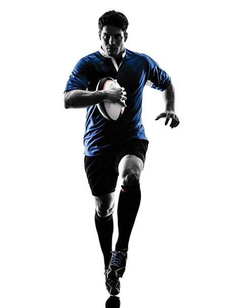 rugby man player silhouette - Foto, Bild