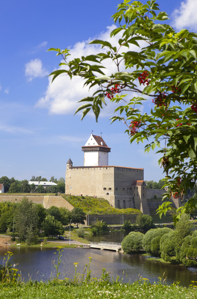 Estonia. Narva. Ancient fortress on border with Russia - Fotó, kép