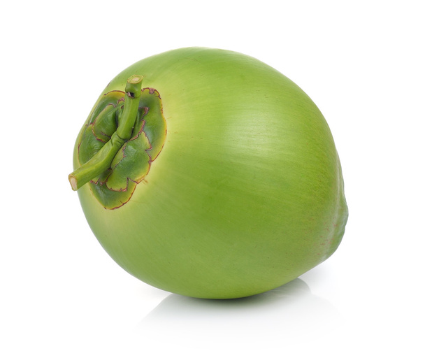 Green coconuts on white background - Photo, Image