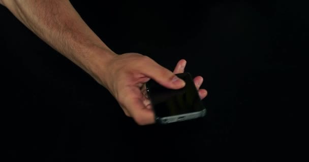 Nervous rotate the phone in hand. - Séquence, vidéo