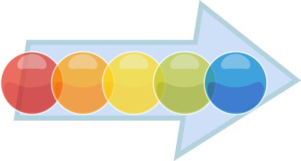 Five Blank business diagram process arrow illustration - Zdjęcie, obraz