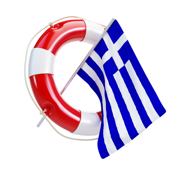 Life Buoy flags of Greece  - Photo, Image