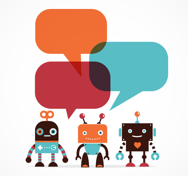 Robot icônes et personnages mignons
  - Vecteur, image