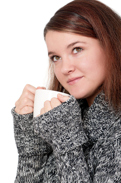 Girl with cup - Фото, изображение