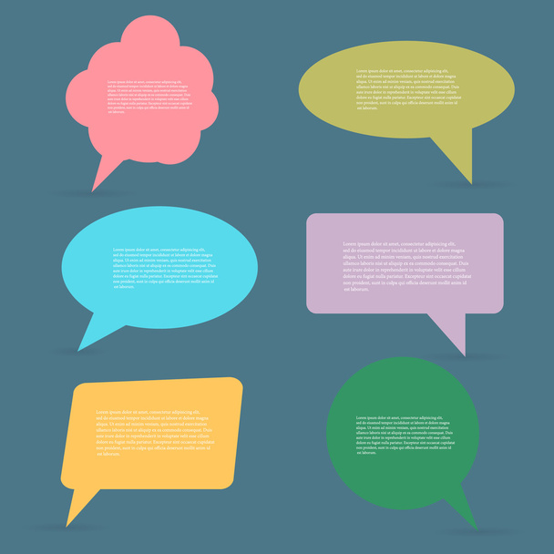 Abstract Creative concept vector empty speech bubbles set. For web and mobile applications isolated on background, illustration template design, presentation, business infographic and social media. - Vecteur, image