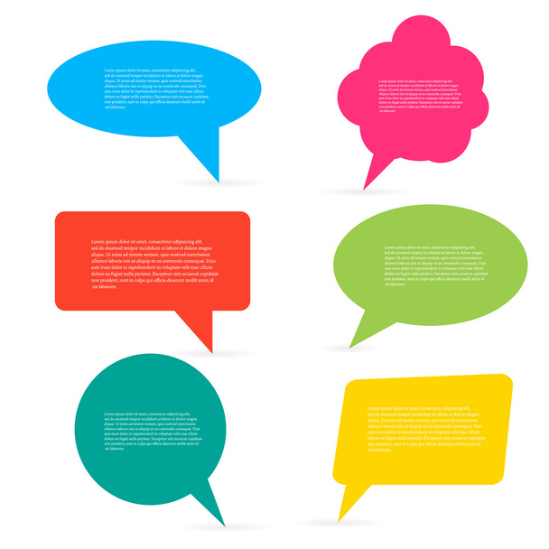Abstract Creative concept vector empty speech bubbles set. For web and mobile applications isolated on background, illustration template design, presentation, business infographic and social media. - Vecteur, image