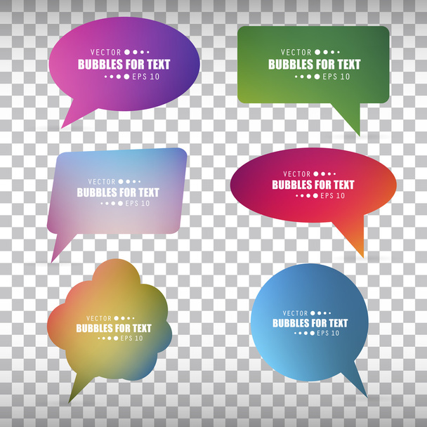 Abstract Creative concept vector empty speech bubbles set. For web and mobile applications isolated on background, illustration template design, presentation, business infographic and social media. - Vettoriali, immagini