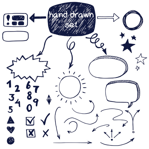 Hand drawn doodle check marks - Vector, Image