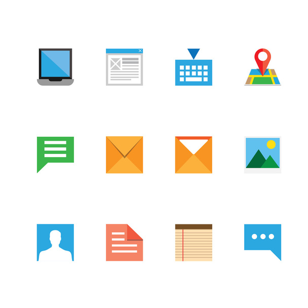 Office icon set - Vector, Image