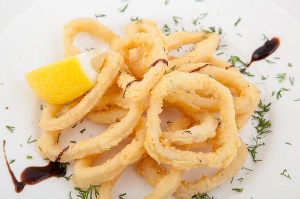 Deep fried calamari rings - Photo, Image