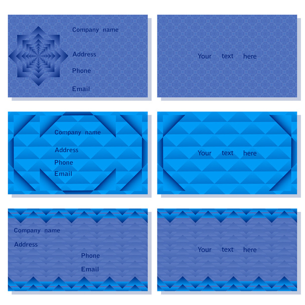 set of vector templates for invitations, business cards - Vektör, Görsel