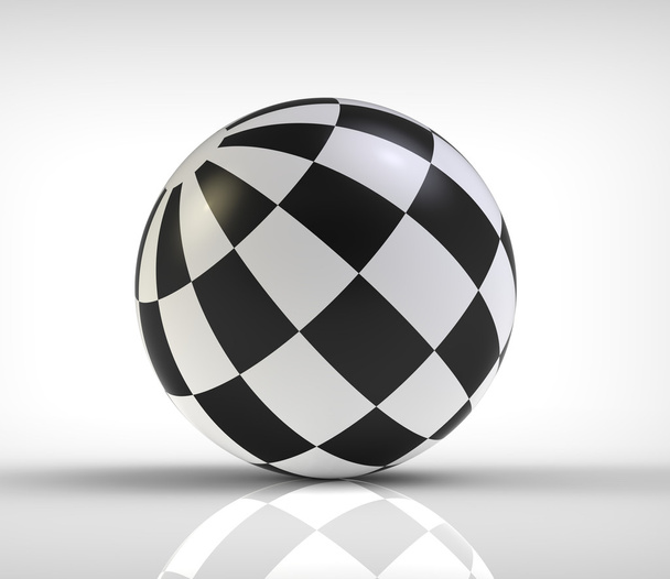 Sphère sur une surface réfléchissante
 - Photo, image