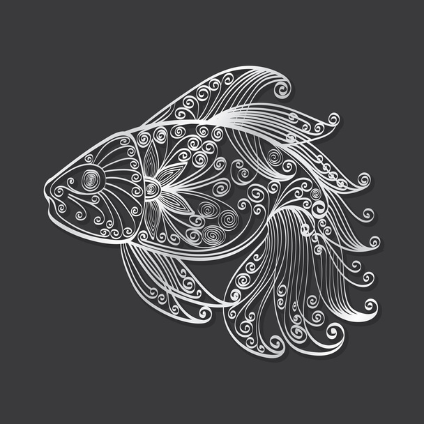ασημένια ψάρια - Διάνυσμα, εικόνα