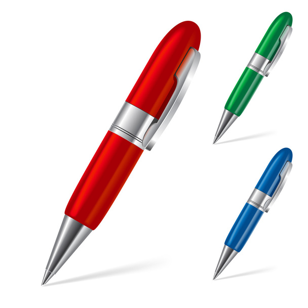 Set of pens - Διάνυσμα, εικόνα