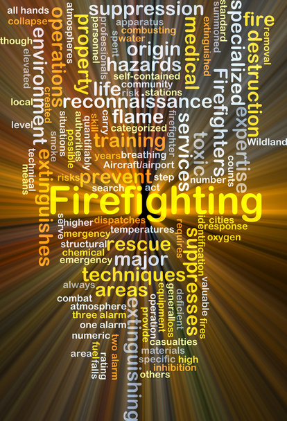 Lucha contra incendios concepto de fondo brillante
 - Foto, Imagen