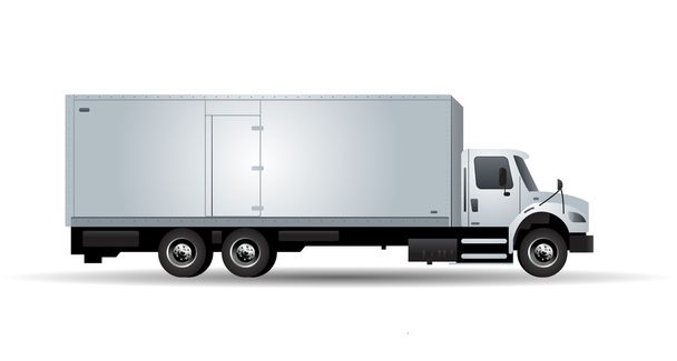 Beyaz arka plan üzerinde izole vektör kamyon - Vektör, Görsel