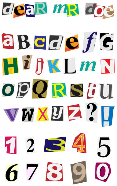 Anonymous Alphabet - Vettoriali, immagini