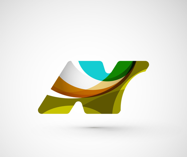 Logotipo abstracto de la empresa geométrica N letra
 - Vector, imagen