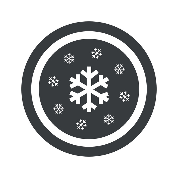 Round black snow sign - Διάνυσμα, εικόνα