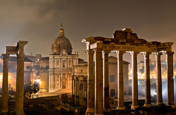 Римський Форум вночі - Фото, зображення