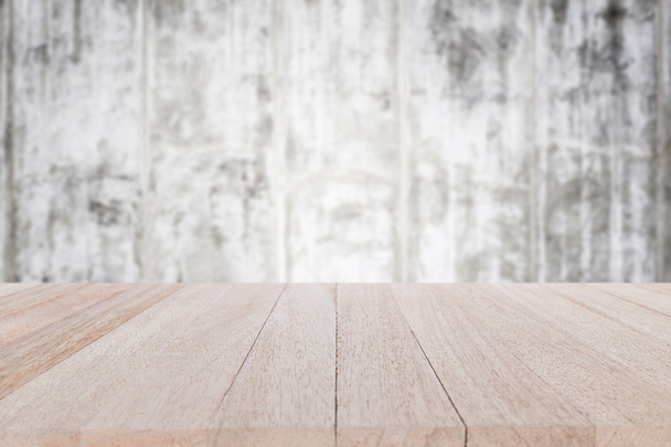 top of wooden  table and stone wall - 写真・画像