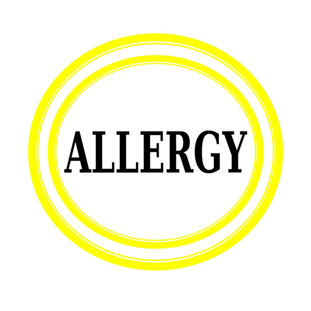 Allergia fekete bélyegzőszöveg a fehér háttér - Fotó, kép