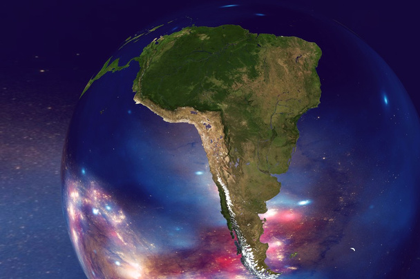 América do Sul do espaço
 - Foto, Imagem