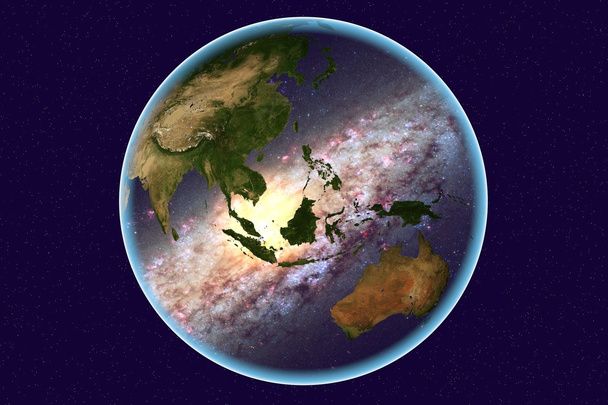 Indonesië vanuit de ruimte - Foto, afbeelding