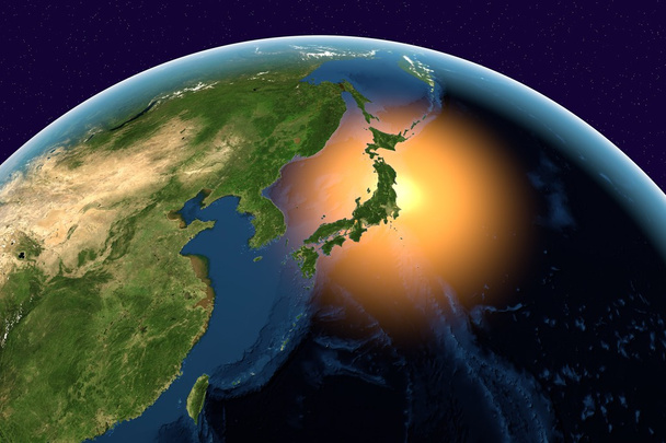 Japón desde el espacio
 - Foto, Imagen