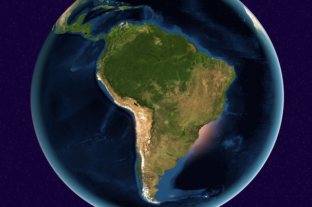 Sudamérica desde el espacio
 - Foto, Imagen