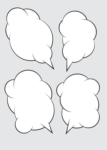 speech bubbles with white fill. - Vector, Image
