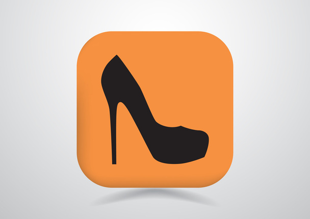 Female shoe web icon - Vector, Imagen