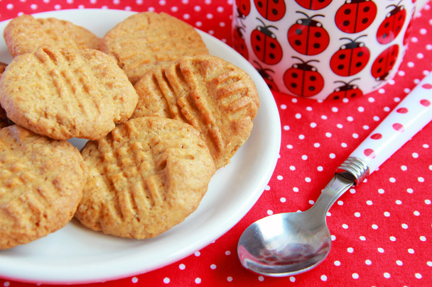 ピーナッツ バターのクッキー - 写真・画像