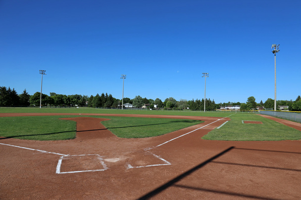 Sombras de campo de beisebol
 - Foto, Imagem