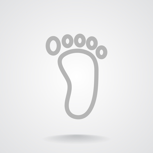 Bare child foot track - Vector, Image